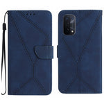 Custodia per telefono in pelle goffrata con cuciture, For OPPO A17 / A17K, For OPPO A54 4G / A16, For OPPO A54 5G / A74 5G, For OPPO A55s JP