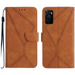 Custodia per telefono in pelle goffrata con cuciture, For OPPO A17 / A17K, For OPPO A54 4G / A16, For OPPO A54 5G / A74 5G, For OPPO A55s JP