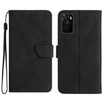 Custodia per telefono in pelle goffrata con cuciture, For OPPO A17 / A17K, For OPPO A54 4G / A16, For OPPO A54 5G / A74 5G, For OPPO A55s JP