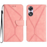 Custodia per telefono in pelle goffrata con cuciture, For OPPO A57 4G / A77 4G, For OPPO A78 5G, For OPPO Reno7 A JP, For OPPO Reno8 4G / Reno7 4G