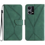 Custodia per telefono in pelle goffrata con cuciture, For OPPO A57 4G / A77 4G, For OPPO A78 5G, For OPPO Reno7 A JP, For OPPO Reno8 4G / Reno7 4G