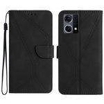 Custodia per telefono in pelle goffrata con cuciture, For OPPO A57 4G / A77 4G, For OPPO A78 5G, For OPPO Reno7 A JP, For OPPO Reno8 4G / Reno7 4G