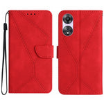 Custodia per telefono in pelle goffrata con cuciture, For OPPO Reno8 T 4G, For OPPO Reno8 T 5G/A1 Pro 5G, For OPPO Reno9/Reno9 Pro 5G, For OPPO Reno9 Pro+