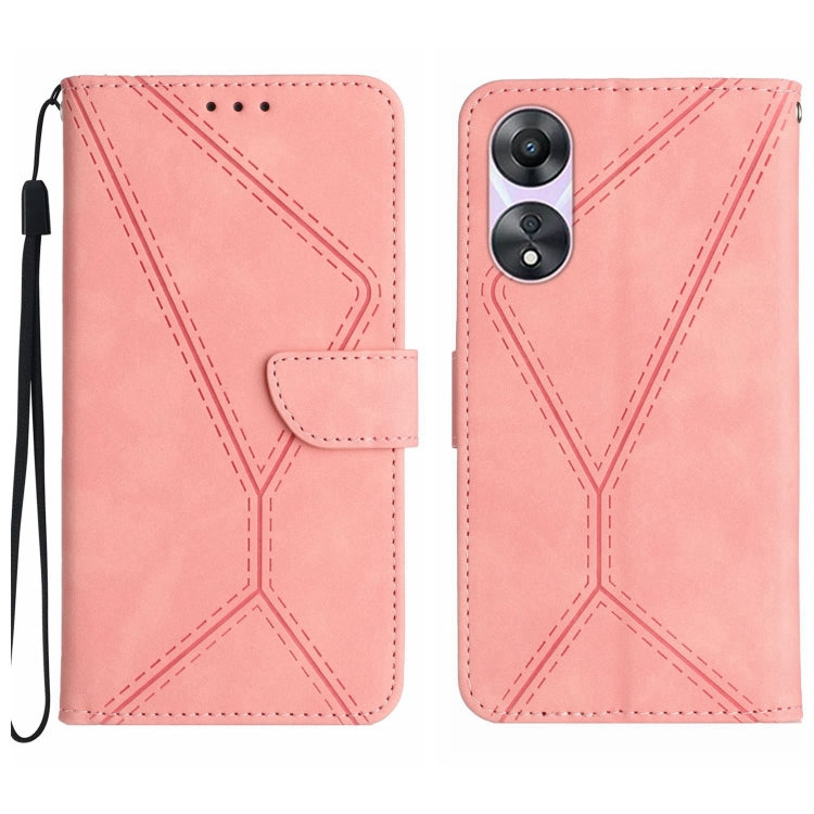 Custodia per telefono in pelle goffrata con cuciture, For OPPO Reno8 T 4G, For OPPO Reno8 T 5G/A1 Pro 5G, For OPPO Reno9/Reno9 Pro 5G, For OPPO Reno9 Pro+