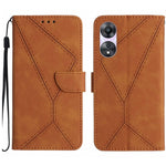 Custodia per telefono in pelle goffrata con cuciture, For OPPO Reno8 T 4G, For OPPO Reno8 T 5G/A1 Pro 5G, For OPPO Reno9/Reno9 Pro 5G, For OPPO Reno9 Pro+