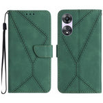Custodia per telefono in pelle goffrata con cuciture, For OPPO Reno8 T 4G, For OPPO Reno8 T 5G/A1 Pro 5G, For OPPO Reno9/Reno9 Pro 5G, For OPPO Reno9 Pro+