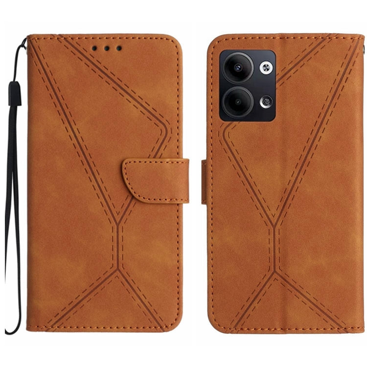 Custodia per telefono in pelle goffrata con cuciture, For OPPO Reno8 T 4G, For OPPO Reno8 T 5G/A1 Pro 5G, For OPPO Reno9/Reno9 Pro 5G, For OPPO Reno9 Pro+
