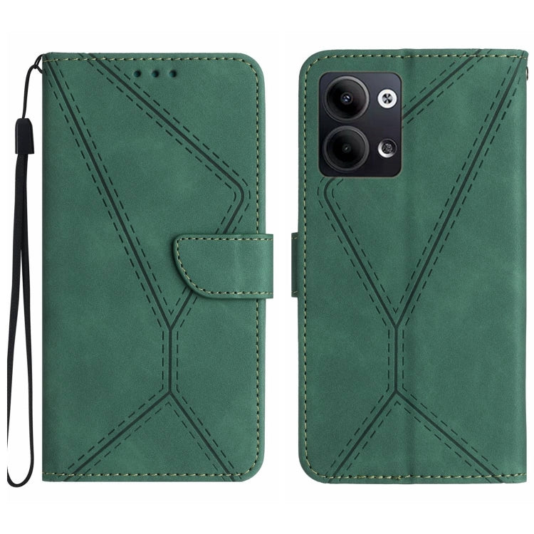 Custodia per telefono in pelle goffrata con cuciture, For OPPO Reno8 T 4G, For OPPO Reno8 T 5G/A1 Pro 5G, For OPPO Reno9/Reno9 Pro 5G, For OPPO Reno9 Pro+