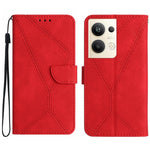 Custodia per telefono in pelle goffrata con cuciture, For OPPO Reno8 T 4G, For OPPO Reno8 T 5G/A1 Pro 5G, For OPPO Reno9/Reno9 Pro 5G, For OPPO Reno9 Pro+