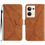 Custodia per telefono in pelle goffrata con cuciture, For OPPO Reno8 T 4G, For OPPO Reno8 T 5G/A1 Pro 5G, For OPPO Reno9/Reno9 Pro 5G, For OPPO Reno9 Pro+