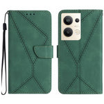 Custodia per telefono in pelle goffrata con cuciture, For OPPO Reno8 T 4G, For OPPO Reno8 T 5G/A1 Pro 5G, For OPPO Reno9/Reno9 Pro 5G, For OPPO Reno9 Pro+