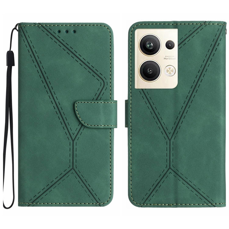 Custodia per telefono in pelle goffrata con cuciture, For OPPO Reno8 T 4G, For OPPO Reno8 T 5G/A1 Pro 5G, For OPPO Reno9/Reno9 Pro 5G, For OPPO Reno9 Pro+