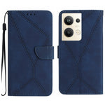 Custodia per telefono in pelle goffrata con cuciture, For OPPO Reno8 T 4G, For OPPO Reno8 T 5G/A1 Pro 5G, For OPPO Reno9/Reno9 Pro 5G, For OPPO Reno9 Pro+