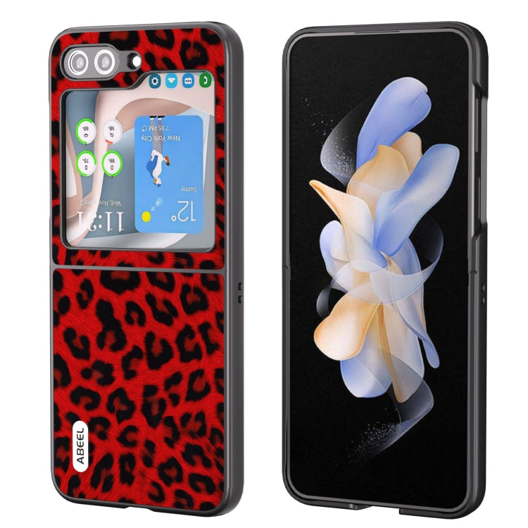 Custodia leopardata con bordo nero per Samsung Galaxy Z Fold5