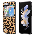 Custodia leopardata con bordo nero per Samsung Galaxy Z Fold5