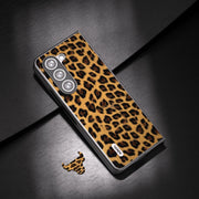 Custodia leopardata con bordo nero per Samsung Galaxy Z Fold5