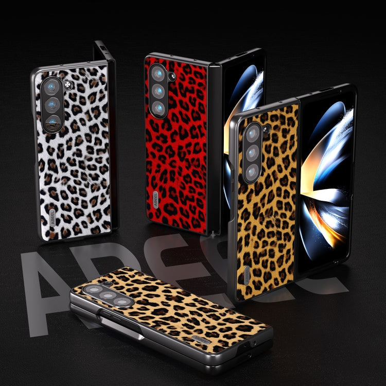Custodia leopardata con bordo nero per Samsung Galaxy Z Fold5
