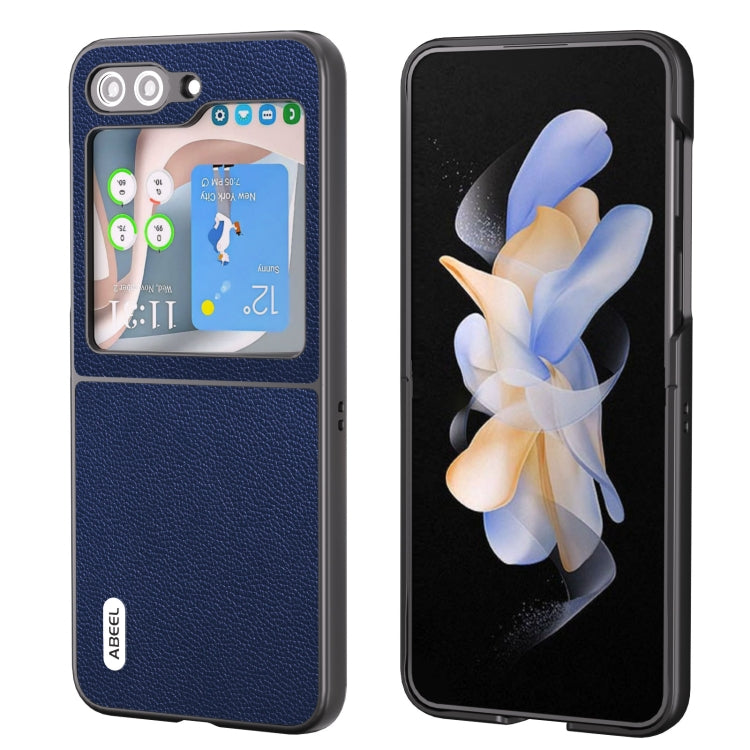 Custodia in vera pelle con bordo nero per Samsung Galaxy Z Flip6