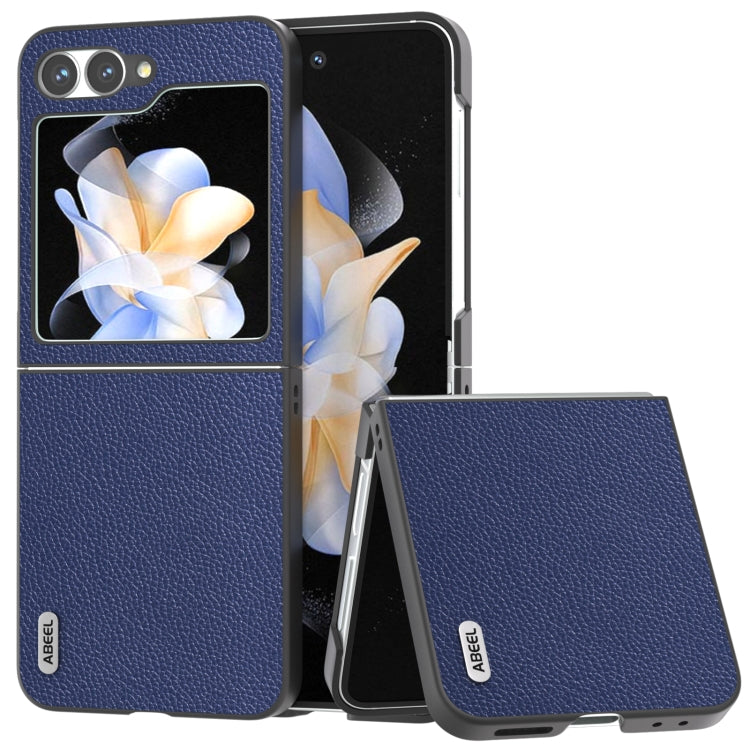 Custodia in vera pelle con bordo nero per Samsung Galaxy Z Flip6