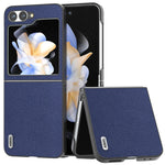 Custodia in vera pelle con bordo nero per Samsung Galaxy Z Flip6