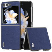 Custodia in vera pelle con bordo nero per Samsung Galaxy Z Flip6