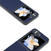 Custodia in vera pelle con bordo nero per Samsung Galaxy Z Flip6