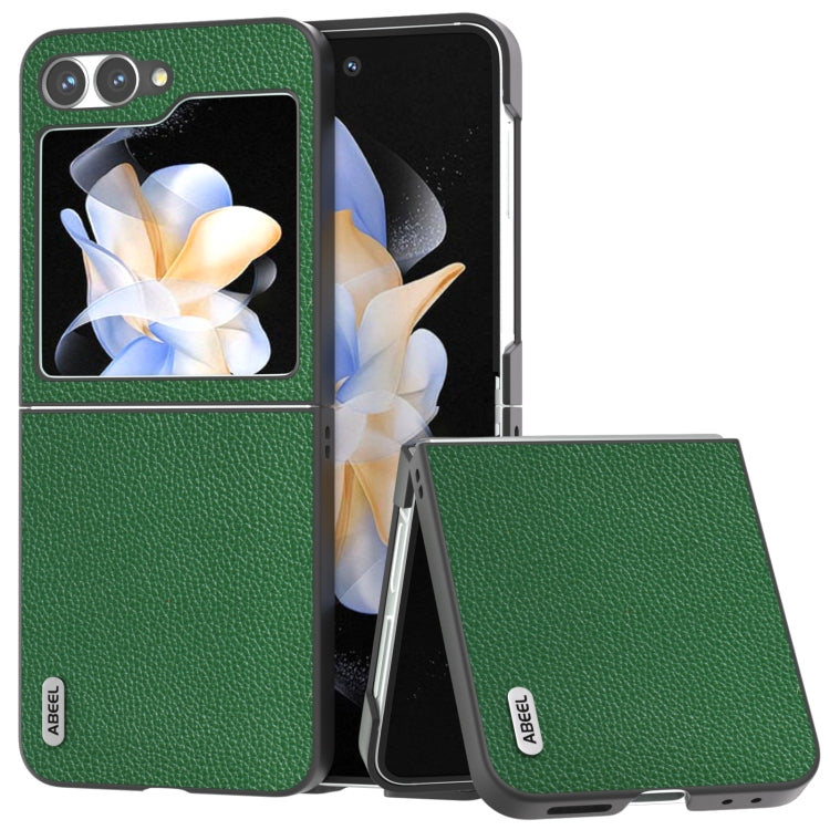 Custodia in vera pelle con bordo nero per Samsung Galaxy Z Flip6