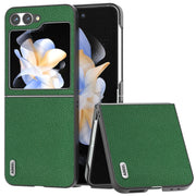 Custodia in vera pelle con bordo nero per Samsung Galaxy Z Flip6