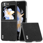 Custodia in vera pelle con bordo nero per Samsung Galaxy Z Flip6