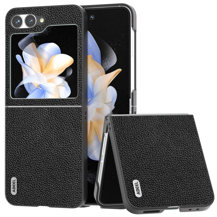 Custodia in vera pelle con bordo nero per Samsung Galaxy Z Flip6