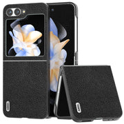 Custodia in vera pelle con bordo nero per Samsung Galaxy Z Flip6
