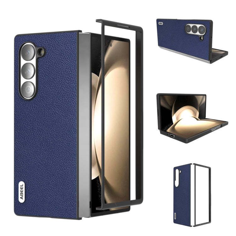 Custodia in vera pelle con bordo nero per Samsung Galaxy Z Flip6