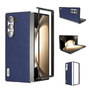 Custodia in vera pelle con bordo nero per Samsung Galaxy Z Flip6