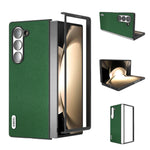 Custodia in vera pelle con bordo nero per Samsung Galaxy Z Flip6