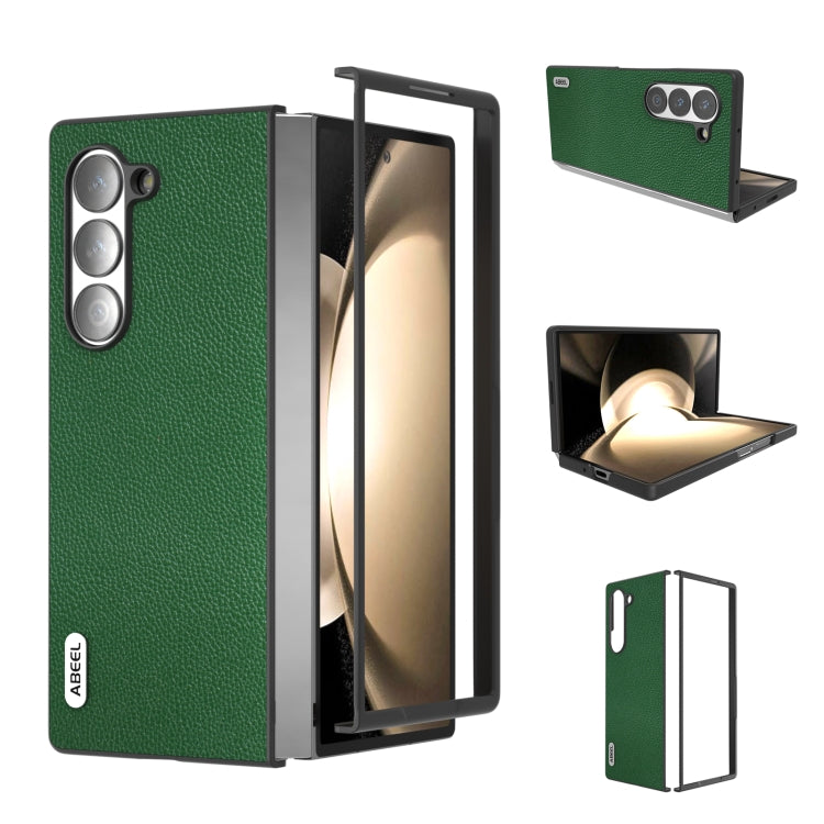 Custodia in vera pelle con bordo nero per Samsung Galaxy Z Flip6