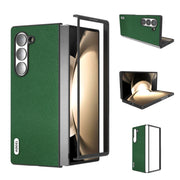 Custodia in vera pelle con bordo nero per Samsung Galaxy Z Flip6