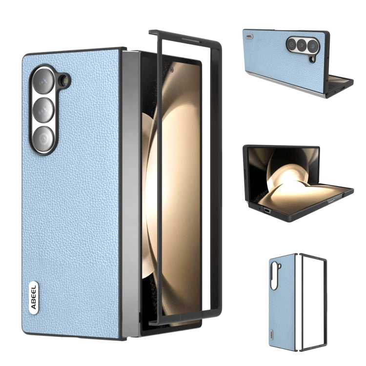 Custodia in vera pelle con bordo nero per Samsung Galaxy Z Flip6