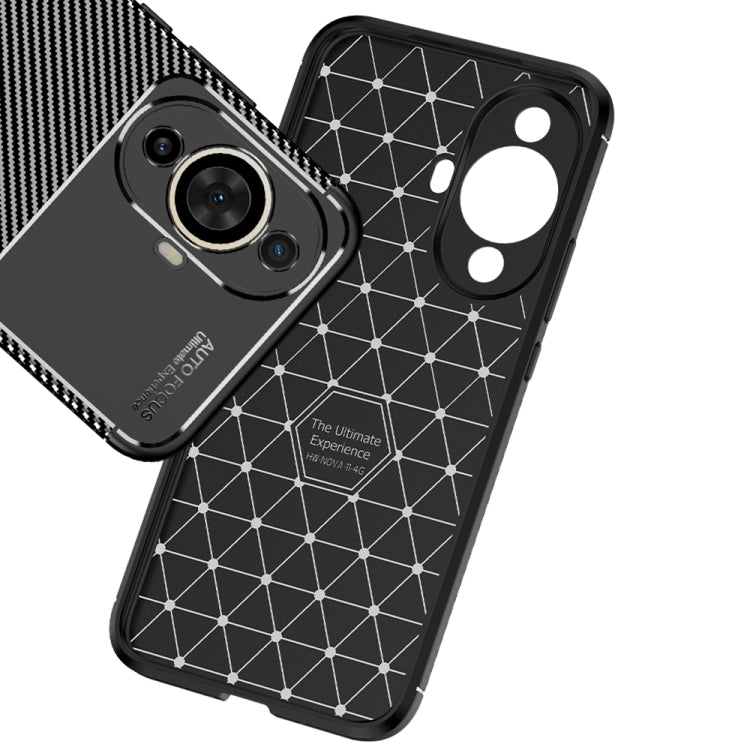 Custodia per telefono in TPU antiurto con struttura in fibra di carbonio, For Huawei nova 11, For Huawei nova 11 Pro