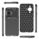 Custodia per telefono in TPU antiurto con struttura in fibra di carbonio, For Huawei nova 11, For Huawei nova 11 Pro
