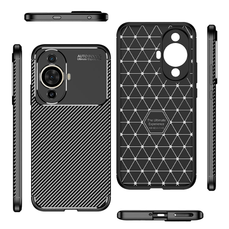 Custodia per telefono in TPU antiurto con struttura in fibra di carbonio, For Huawei nova 11, For Huawei nova 11 Pro