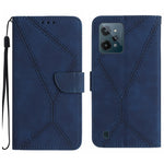 Custodia per telefono in pelle goffrata con cuciture, For Realme C31, For Realme C55, For Realme 9i / OPPO A36 4G, For Realme 10 4G