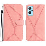 Custodia per telefono in pelle goffrata con cuciture, For Realme C31, For Realme C55, For Realme 9i / OPPO A36 4G, For Realme 10 4G