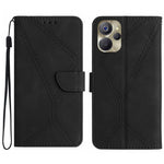 Custodia per telefono in pelle goffrata con cuciture, For Realme 10 5G / 9i 5G, For Realme 10 Pro+, For Realme C33 2023 / 2022, For Realme C35