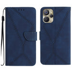 Custodia per telefono in pelle goffrata con cuciture, For Realme 10 5G / 9i 5G, For Realme 10 Pro+, For Realme C33 2023 / 2022, For Realme C35