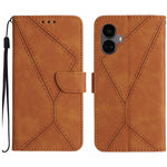Custodia per telefono in pelle goffrata con cuciture, For Realme 10 5G / 9i 5G, For Realme 10 Pro+, For Realme C33 2023 / 2022, For Realme C35