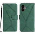 Custodia per telefono in pelle goffrata con cuciture, For Realme 10 5G / 9i 5G, For Realme 10 Pro+, For Realme C33 2023 / 2022, For Realme C35