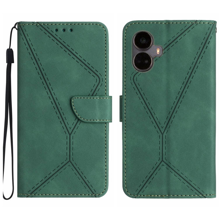 Custodia per telefono in pelle goffrata con cuciture, For Realme 10 5G / 9i 5G, For Realme 10 Pro+, For Realme C33 2023 / 2022, For Realme C35