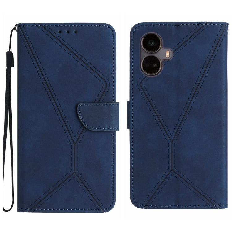 Custodia per telefono in pelle goffrata con cuciture, For Realme 10 5G / 9i 5G, For Realme 10 Pro+, For Realme C33 2023 / 2022, For Realme C35