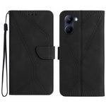 Custodia per telefono in pelle goffrata con cuciture, For Realme 10 5G / 9i 5G, For Realme 10 Pro+, For Realme C33 2023 / 2022, For Realme C35