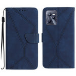 Custodia per telefono in pelle goffrata con cuciture, For Realme 10 5G / 9i 5G, For Realme 10 Pro+, For Realme C33 2023 / 2022, For Realme C35